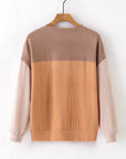 Colorblock Ribbed Long Sleeve Top