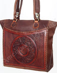 American Darling ADBGI114 Tote Hand Tooled Genuine Leather Women Bag Western Handbag Purse