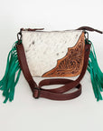 American Darling ADBGZ191BRW Organiser Hair-On Genuine Leather Women Bag Western Handbag Purse