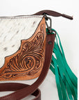 American Darling ADBGZ191BRW Organiser Hair-On Genuine Leather Women Bag Western Handbag Purse