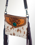 ADBGZ204 American Darling Hand Tooled Hair On Genuine Leather Women Bag Western Handbag Purse