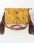 American Darling ADBG530YLAC2 Clutch Hair-On Genuine Leather Women Bag Western Handbag Purse