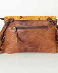 American Darling ADBG530YLAC2 Clutch Hair-On Genuine Leather Women Bag Western Handbag Purse