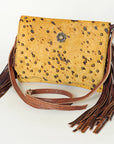 American Darling ADBG530YLAC2 Clutch Hair-On Genuine Leather Women Bag Western Handbag Purse