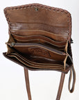 American Darling ADBG514BR Small Crossbody Hand Tooled Genuine Leather Women Bag Western Handbag Purse