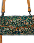 American Darling ADBG514BR Small Crossbody Hand Tooled Genuine Leather Women Bag Western Handbag Purse