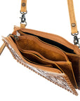 American Darling ADBG535BR Wallet Hand Tooled Genuine Leather Women Bag Western Handbag Purse