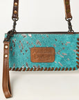American Darling ADBG535BR Wallet Hand Tooled Genuine Leather Women Bag Western Handbag Purse