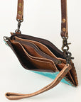American Darling ADBG535BR Wallet Hand Tooled Genuine Leather Women Bag Western Handbag Purse