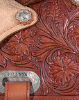 Western Horse Saddle Hilason In American Leather Flex Tree Barrel Trail