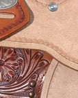 Western Horse Saddle Hilason In American Leather Flex Tree Barrel Trail