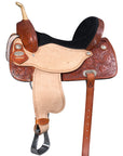 Western Horse Saddle Hilason In American Leather Flex Tree Barrel Trail