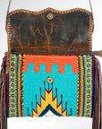 American Darling Saddle Blanket Genuine Leather Women Bag Western Handbag Purse