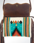American Darling Saddle Blanket Genuine Leather Women Bag Western Handbag Purse