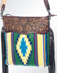 American Darling ADBGZ226 Signature Crossbody Hand Tooled Saddle Blanket Genuine Leather Women Bag Western Handbag Purse