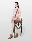 American Darling Signature Crossbody Hand Tooled Saddle Blanket Genuine Leather Women Bag Western Handbag Purse