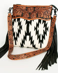 American Darling Signature Crossbody Hand Tooled Saddle Blanket Genuine Leather Women Bag Western Handbag Purse