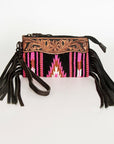 American Darling ADBGZ231 Clutch Hand Tooled Saddle Blanket Genuine Leather Women Bag Western Handbag Purse