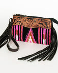 American Darling ADBGZ231 Clutch Hand Tooled Saddle Blanket Genuine Leather Women Bag Western Handbag Purse