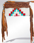 American Darling ADBGZ233 Wallet Hand Tooled Saddle Blanket Genuine Leather Women Bag Western Handbag Purse