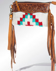 American Darling ADBGZ233 Wallet Hand Tooled Saddle Blanket Genuine Leather Women Bag Western Handbag Purse