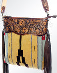 American Darling ADBGZ237 Signature Crossbody Hand Tooled Saddle Blanket Genuine Leather Women Bag Western Handbag Purse