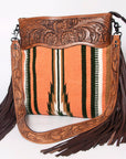 American Darling ADBGZ239 Signature Crossbody Hand Tooled Saddle Blanket Genuine Leather Women Bag Western Handbag Purse
