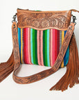 American Darling ADBGZ240 Tote Hand Tooled Saddle Blanket Genuine Leather Women Bag Western Handbag Purse