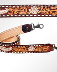 American Darling ADSTF118 Hand Tooled Genuine Leather Crossbody Handle Strap For Bags