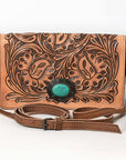 American Darling ADBG544 Wallet Hand Tooled Genuine Leather Women Bag Western Handbag Purse
