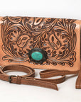 American Darling ADBG544 Wallet Hand Tooled Genuine Leather Women Bag Western Handbag Purse