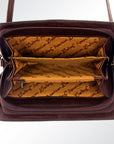 American Darling ADBG545 Organiser Hand Tooled Genuine Leather Women Bag Western Handbag Purse