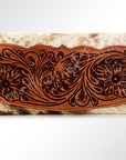 American Darling ADBG549TAW Wallet Hand Tooled Hair-On Genuine Leather Women Bag Western Handbag Purse