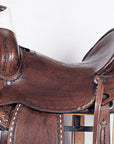Western Horse Saddle American Leather Ranch Roping Trail Hilason Dark Brown