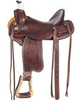 Western Horse Saddle American Leather Ranch Roping Trail Hilason Dark Brown