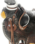 Western Horse Wade Saddle American Leather Trail Barrel Hilason Dark Brown