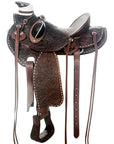 Western Horse Wade Saddle American Leather Trail Barrel Hilason Dark Brown