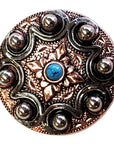 HILASON Western Screw Back 2 Tone Finishing Concho W/ Turquoise Crystal