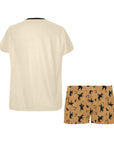 Them Cowboys Women's Western Top and Short Pajama Set