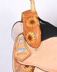Flex Tree Western Horse Saddle Hilason American Leather Trail Barrel