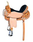 Flex Tree Western Horse Saddle Hilason American Leather Trail Barrel