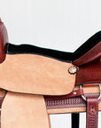 Comfytack Western Horse Ranch Roping Cowboy Saddle Leather Tack Set Brown/Tan