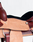 Comfytack Western Horse Ranch Roping Cowboy Saddle Leather Tack Set Brown/Tan