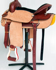 Comfytack Western Horse Ranch Roping Cowboy Saddle Leather Tack Set Brown/Tan