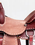Comfytack Western Horse Ranch Roping Cowboy Saddle Leather Tack Set Brown/Tan