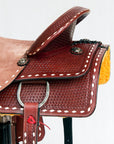 Comfytack Western Horse Ranch Roping Cowboy Saddle Leather Tack Set Brown/Tan