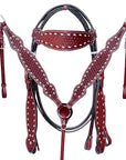 Comfytack Western Horse Ranch Roping Cowboy Saddle Leather Tack Set Brown/Tan