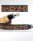 American Darling ADSTF126 Hand Tooled Genuine Leather Crossbody Handle Strap For Bags