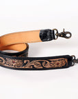 American Darling ADSTF126WHBU Hand Tooled Genuine Leather Crossbody Handle Strap For Bags