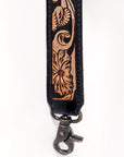 American Darling ADSTF126WHBU Hand Tooled Genuine Leather Crossbody Handle Strap For Bags